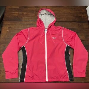 Reebok (vintage tag) Cotton Lined Pink Hooded Windbreaker Women’s Size XL